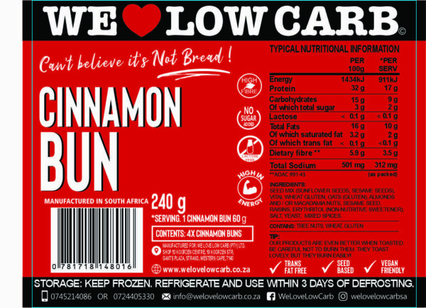 Low Carb Cinnamon Buns (4pcs) 3 Cinnamon Bun 2025