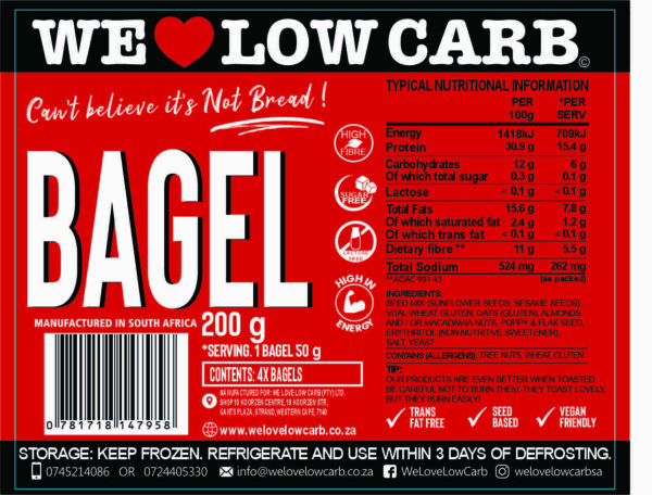 Low Carb Bagels (4pcs) 2 Hoz