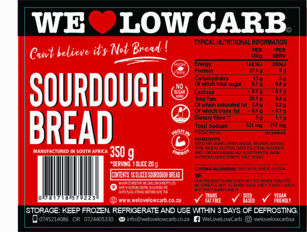 Low Carb Sourdough Bread (350g) 3 Sourdough Bread 2025