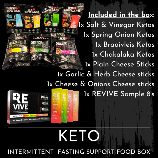 Keto Intermittent Fasting Support Box (We Love Low Carb Snacks & Revive edition) 1 2