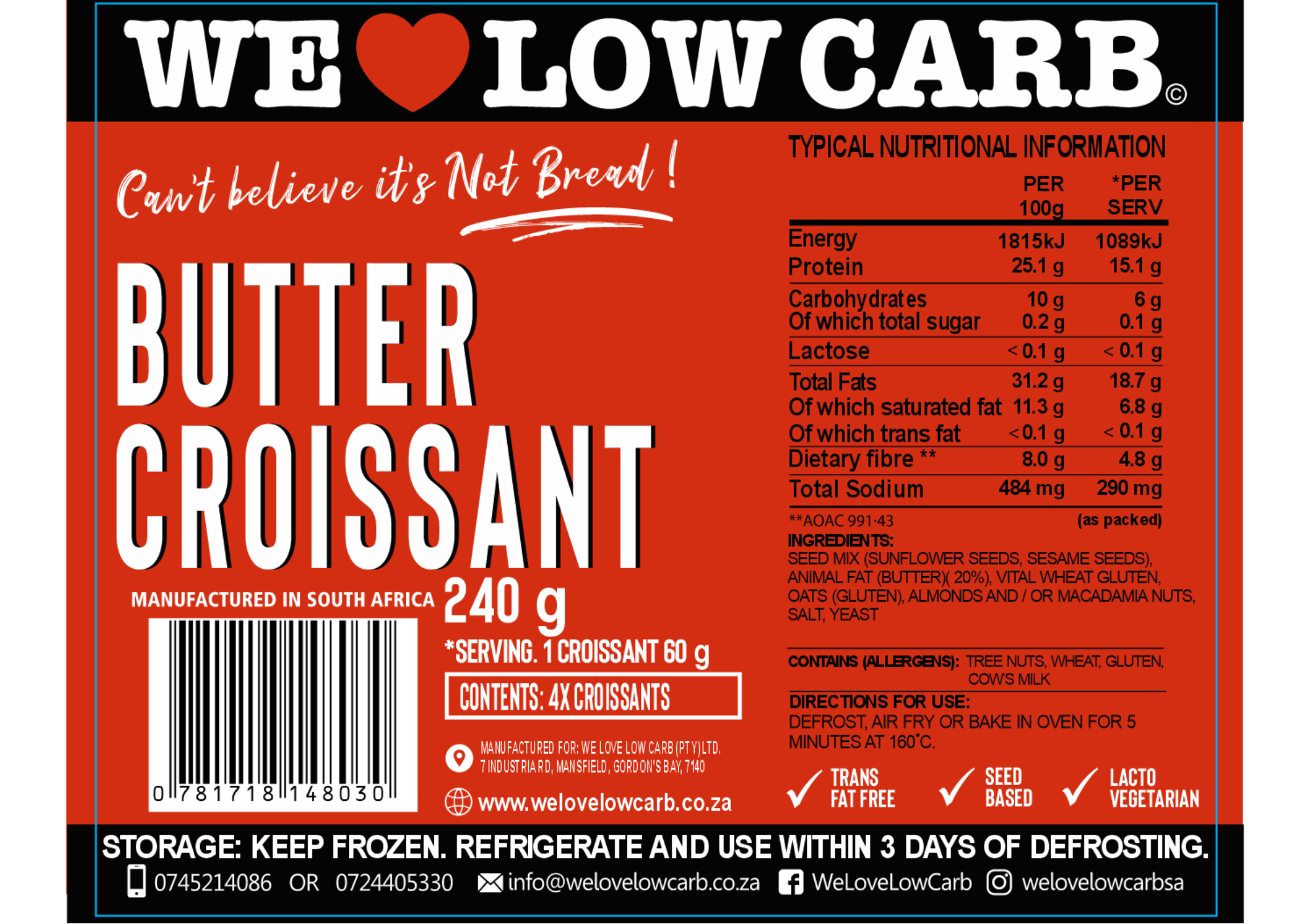 Low Carb Croissants (4 pcs) 3 Low Carb Croissants (4 pcs) - Image 3